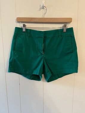 J. Crew Emerald Green Cotton Blend Shorts